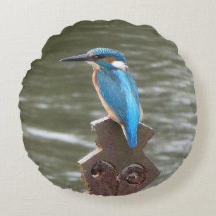 Niedliches Kingfisher Rundkissen Rundes Kissen
