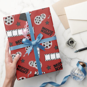 Niedliches Kinotheater Party gekachelt Geschenkpapier