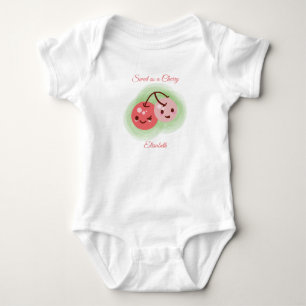 Niedliches Kirschenpaar Baby Strampler