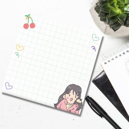 niedliches Kirschquadrat klebrige Noten nach dem S Post-it Klebezettel