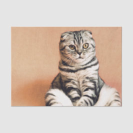 Niedliches Kitten ausgespült Seidenpapier