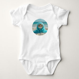 Niedliches Kitten im Beach-Adorable Summer Design Baby Strampler