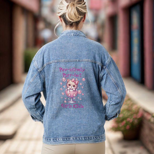 Niedliches Kitten in Bubble Cup Jeansjacke (Von Creator hochgeladen)