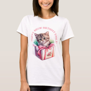 Niedliches Kitten in einer Box Geburtstagsgeschenk T-Shirt