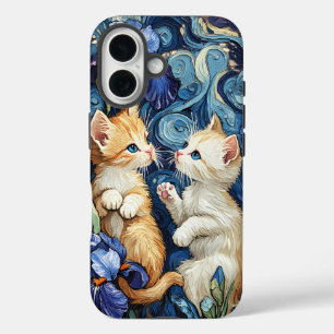 Niedliches KIttens-Spiel in Van Gogh Irises Case M
