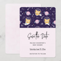 Niedliches Kitty Cat Astronauten Muster Save the D