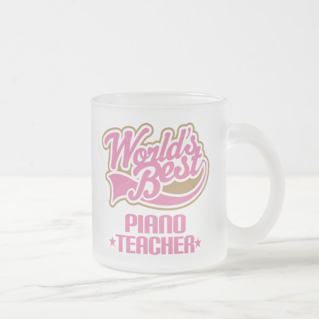 Niedliches Klavier-Lehrer-Geschenk Mattglastasse (Rechts)