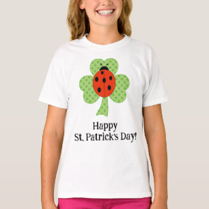 Niedliches Kleeblatt Polka dots St. Patricks Day l T-Shirt
