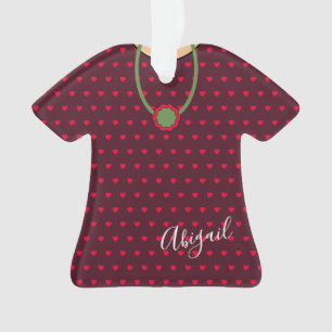 Niedliches Kleid für gepunktete Herzen Ornament