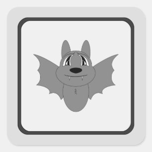 Niedliches kleines Bat Quadratischer Aufkleber