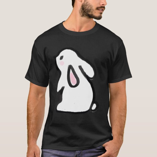 Niedliches kleines Bunny Rabbit Graphic T-Shirt (Vorderseite)