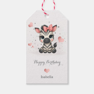 Niedliches kleines Cartoon-Zebra Geschenkanhänger