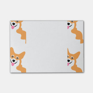 Niedliches kleines Corgi-Muster Post-it Klebezettel