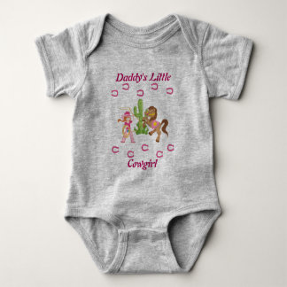 Niedliches kleines Cowgirl und Pony Baby Strampler