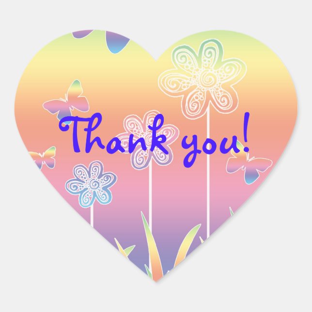 Niedliches kleines Dankeschön an Stickers (Vorderseite)