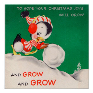 Niedliches kleines Duckling Weihnachtsgebäck für K Poster