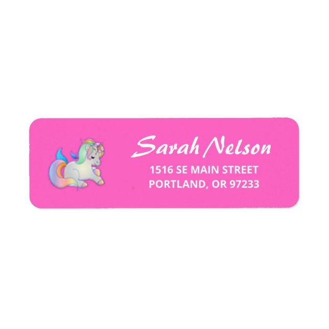 Niedliches kleines Einhorn in Rosa (Vorne)
