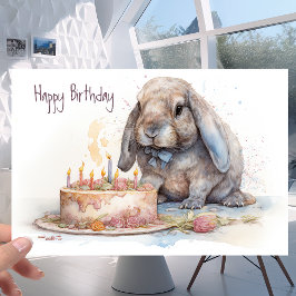 Niedliches kleines französisches Lop Bunny Rabbit  Karte