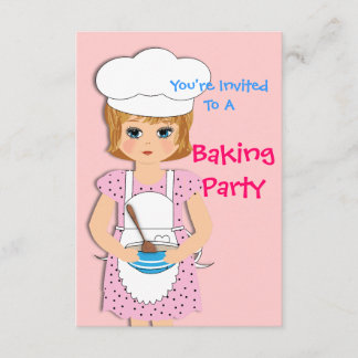 Niedliches kleines Girl BackgedankenParty Einladung