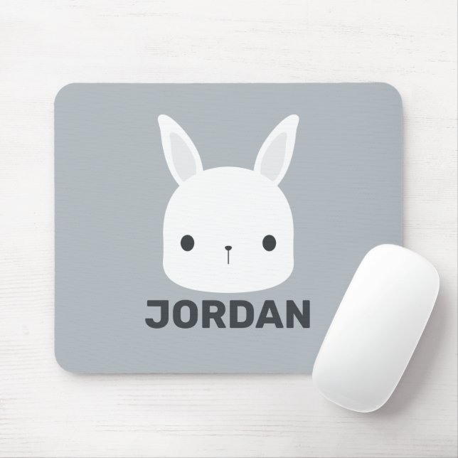 Niedliches kleines Hasen mit Personalisiertem Name Mousepad (Mit Mouse)