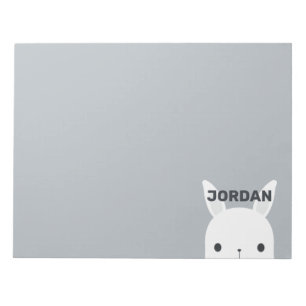 Niedliches kleines Hasen mit Personalisiertem Name Notizblock