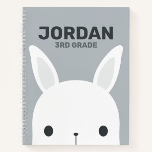 Niedliches kleines Hasen mit Personalisiertem Name Notizbuch