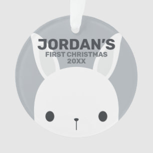 Niedliches kleines Hasen mit Personalisiertem Name Ornament