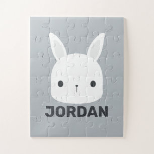 Niedliches kleines Hasen mit Personalisiertem Name Puzzle