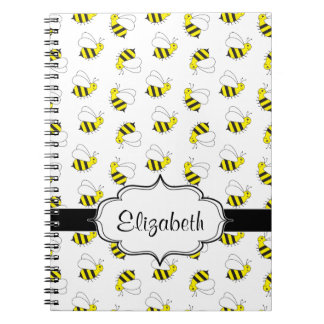 Niedliches kleines Hummel-Bienen-Muster Notizblock