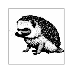 Niedliches kleines Igel-Portrait Gummistempel