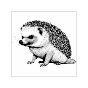 Niedliches kleines Igel-Portrait Permastempel