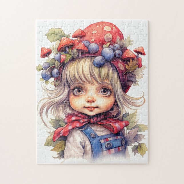 Niedliches kleines Landmädchen Puzzle (Vertikal)