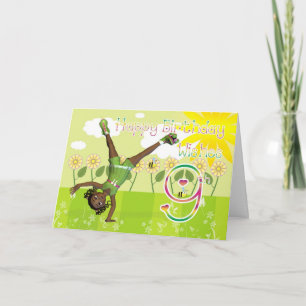 Niedliches kleines Mädchen der alles Gute zum Karte