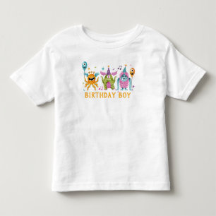 Niedliches Kleines Monster Geburtstagskind Kleinkind T-shirt