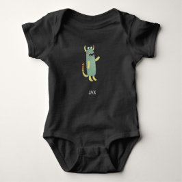 Niedliches Kleines Monster Personalisiert Baby Strampler