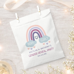 Niedliches kleines Rainbow-Gender-Party Geschenktütchen