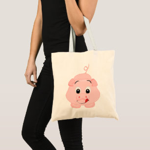 Niedliches kleines rosa Schweinchen Tragetasche