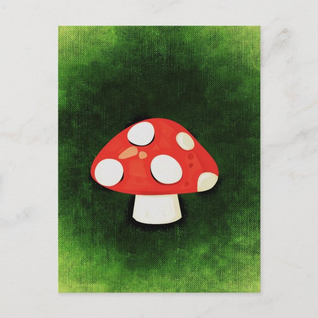 Niedliches kleines Rotes Pilz Postkarte (Vorderseite)