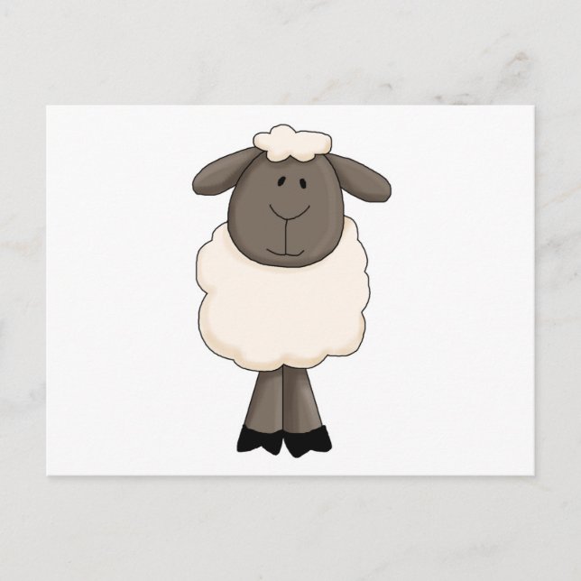 Niedliches kleines Schaf-Muttertier Postkarte (Vorderseite)