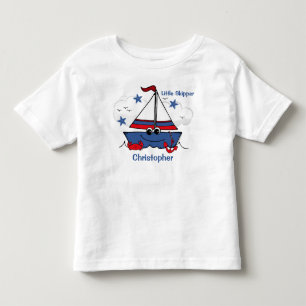 Niedliches kleines Segelboot Kleinkind T-shirt