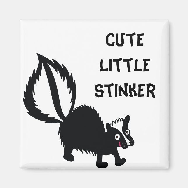 Niedliches kleines Stinker Skunk Kunstdesign Magnet (Vorne)