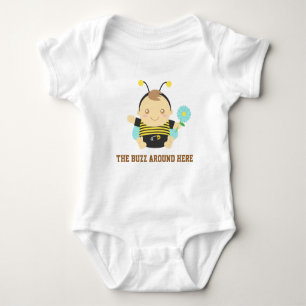 Niedliches kleines Summen, Hummel-Bienen-Baby Baby Strampler