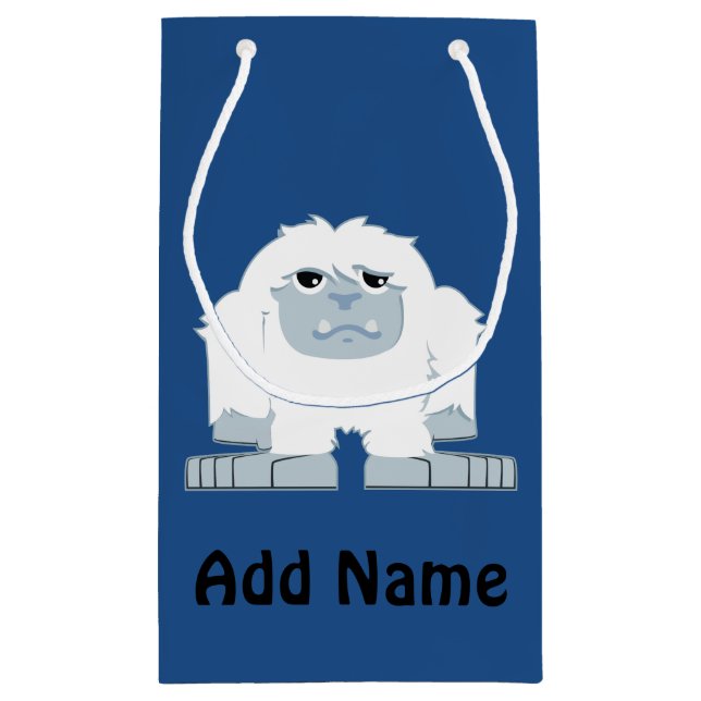 Niedliches kleines Yeti Kleine Geschenktüte (Rückseite)