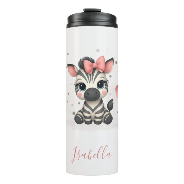 Niedliches kleines Zebra Thermosbecher (Vorderseite)
