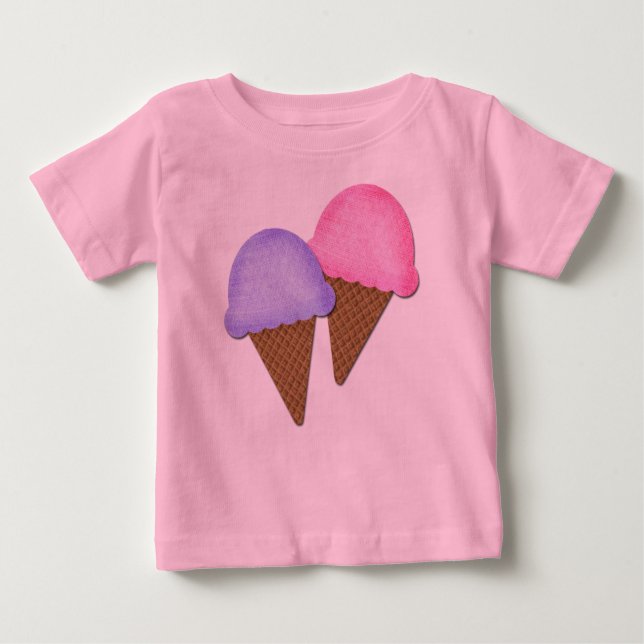 Niedliches Kleinkind Shirt Eis Creme Cones Girly K (Vorderseite)