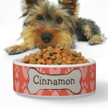 Niedliches Knochenpaw-Druckherz-Muster Dogenname O