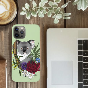 Niedliches Koala-Bär Grün Australische Tierwelt Fl Case-Mate iPhone Hülle