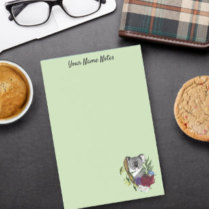 Niedliches Koala-Bär Grün Australische Tierwelt Fl Post-it Klebezettel