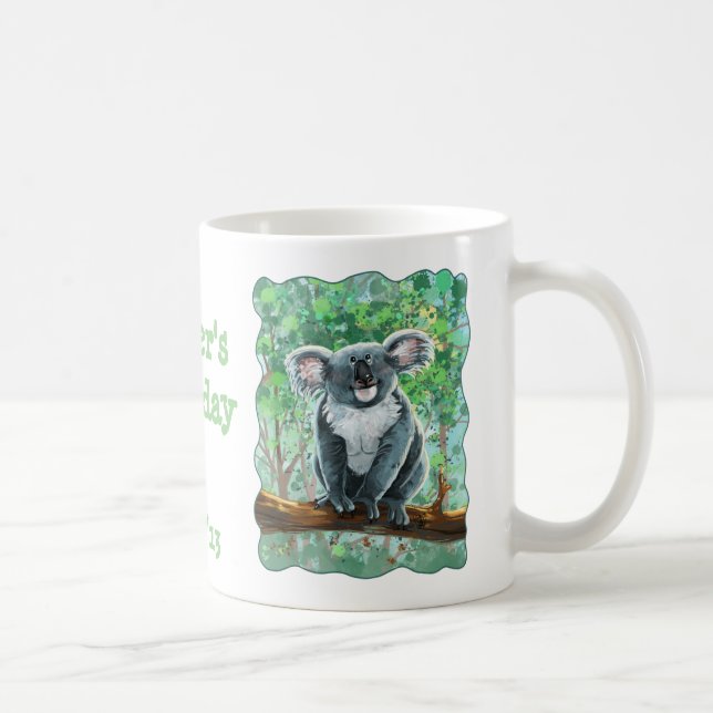 Niedliches Koala Bear Party Center Kaffeetasse (Rechts)
