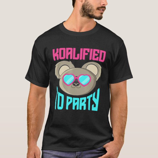 Niedliches Koala Graphic Retro Party Animal Austra T-Shirt (Vorderseite)